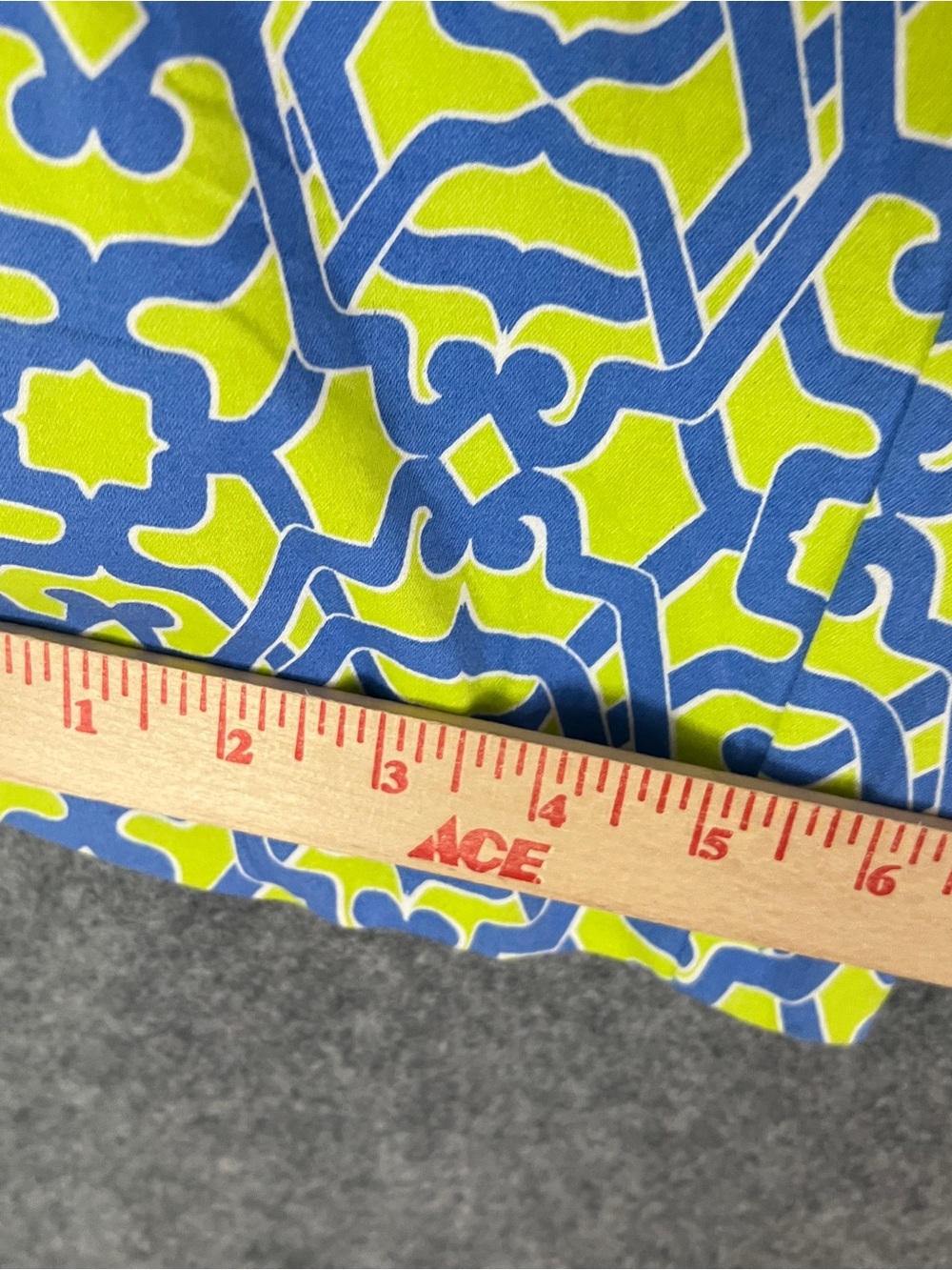 GRETCHEN SCOTT Gripeless Pants Blue Green Floral Geo Stretch Ankle Size M - Picture 11 of 13